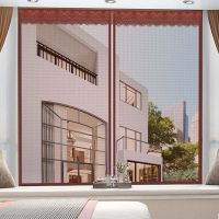 【LZ】 Coffee Window Curtain Zipper Open Anti-Mosquito Fly Inset Mesh Net Summer Home Living Room Bedroom Decorative Screen