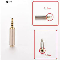 1PC Gold 2.5 Mm Male To 3.5 Mm Female Audio Stereo Adapter Plug Converter Headphone Jack