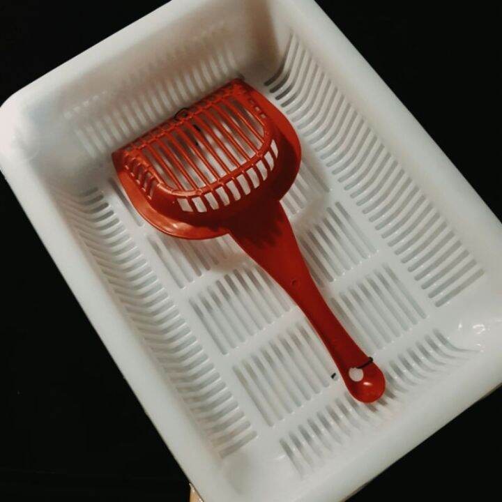 Cat Litter Box with Strainer (FREE Scooper) Lazada PH