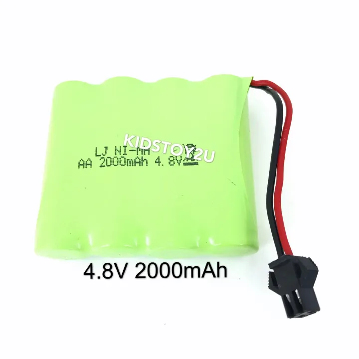 Bateri Kereta Control 4.8V 2000mAh RC Battery Rechargeable Battery RC