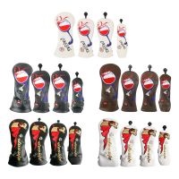 ☈☌☜ 4x Fashion Golf Head Covers for Golf Clubs Golf Wood Headcover Unisex