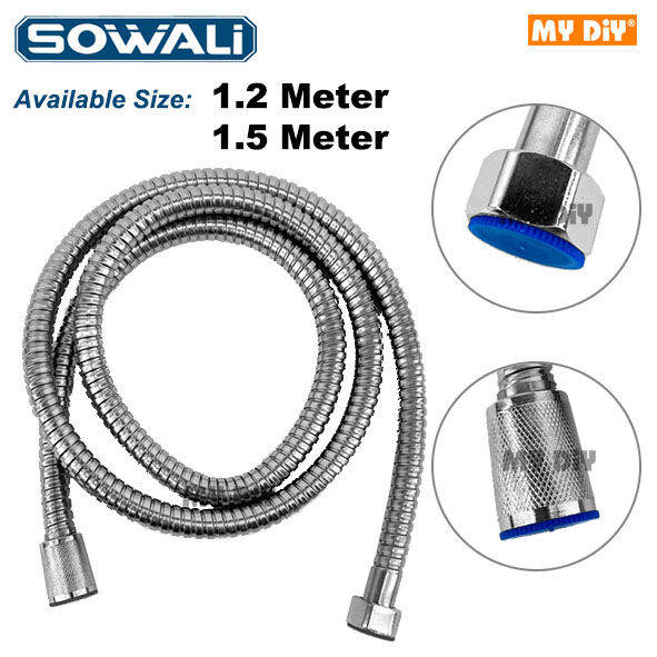 MYDIYHOMEDEPOT 1.2 Meter or 1.5 Meter Shower Hose Smooth Connector