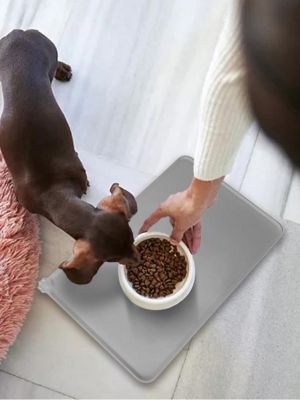 [pets baby] Dog Cat Placemat Mat SiliconePet Food Mat Pet Food Mat Dog Food Mats For FLOOR Nonslip Dog Feeding Mat For Stop