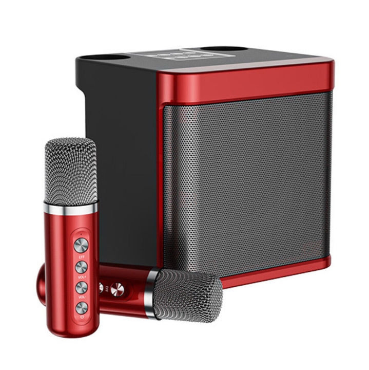 Upgrade Karaoke Machine for Adults and Kids,Portable Bluetooth 2 UHF  Wireless Karaoke Microphone with Holder/USB/TF Card/AUX-in, PA Speaker  System for