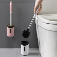 Household Hole Free Suit Cleaning Brush Toilet Long Handle Toilet Cleaning Brush Full Angle Decontamination Soft Brush