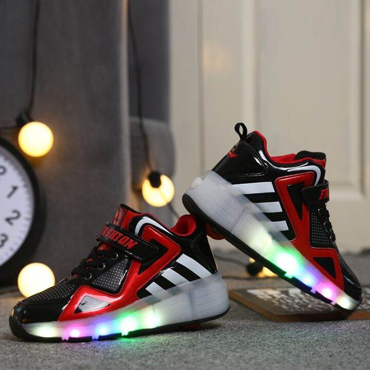 aaa-super-quality-led-roller-shoes-รองเท้าสเก็ต-1-ล้อ-มีสวิตปิด-เปิดไฟ-รองเท้ามีล้อ-30-40-boys-and-girls-sneaker