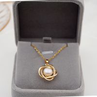 Natural  Pearl 18 K Rose Gold Fashion Necklace Jewelry  Gold Jewelry Nacklaces For Women  Fine Gift Jewelry