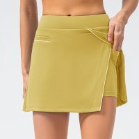 Women 2 In 1 Tennis Mini Skirt With Pockets Golf Running Shorts Quick Dry Gym Exercise Workout Skorts Yoga Shorts Summer