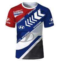 WRC Hyundai เสื้อยืด Rally Racing รถ3D พิมพ์ Streetwear ผู้ชายผู้หญิงกีฬาสบายๆแฟชั่นเสื้อยืดขนาดใหญ่เด็ก Tees Tops Jersey