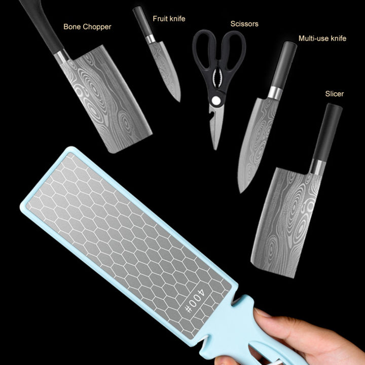 rebrol-ที่ลับมีดขัด5-in-1-400-1000กริปมือถือมีดสองด้านลับคมหินลับมีดอุปกรณ์ครัว-เครื่องมือขัด