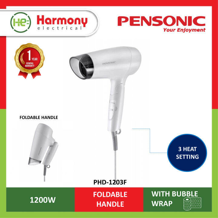 Pensonic Phd 1203f Hair Dryer 1200w Pengering Rambut 吹风筒 Lazada 1068