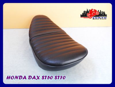 HONDA DAX ST50 ST70 "BLACK" COMPLETE DOUBLE SEAT with PIN // เบาะ เบาะรถมอเตอร์ไซค์ สีดำ ผ้าลอน มีหมุด สินค้าคุณภาพดี