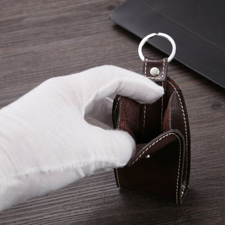 yambutto-ที่เก็บกระเป๋าใส่กุญแจรถยนต์พวงกุญแจแบบสมาร์ทแท้-กล่องใส่กุญแจมีบานพับสำหรับแม่บ้านรถ