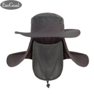 EsoGoal Summer Sun Hat Protection Caps Flap 360 Outdoor Fishing Hat with Removable Neck Face Flap Cover, UPF 50+ Cap For Men And Women(Dark Grey) - intl thumbnail