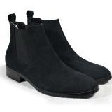 TATHANIUM Footwear Giày Chelsea boot màu đen da lộn