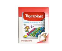 Tigerplast Animal Kingdom พลาสเตอร์ปิดแผล ชนิดพลาสติก สัตว์ป่าน่ารัก 100 แผ่น 4 สี 4 ลายสดใสน่ารัก