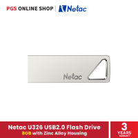 Netac U326 USB2.0 Flash Drive 8GB with Zinc Alloy Housing (แฟลชไดรฟ์)