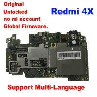 ต้นฉบับสําหรับ Xiaomi Redmi 4X Mainboard Global Firmware Multi-Language Unlock เมนบอร์ด Logic Circuits Fee Board Flex Cable