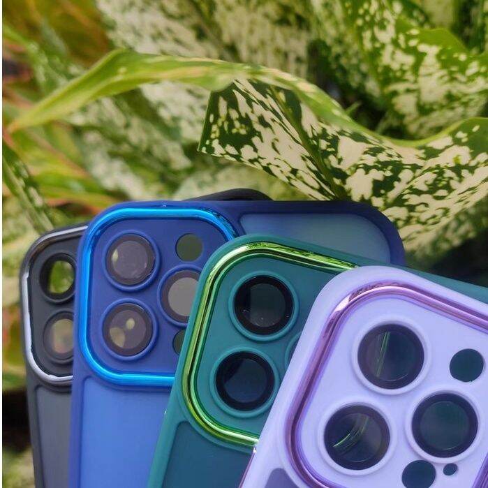 05-เคสหลังขุนขอบสีตรงเลนส์กล้องมีฟิล์ม-รุ่นiphone-14-14pro-max-13-13pro-13promax-12-12pro-12promax-11-11promax-6-6s-xs