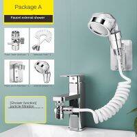 Kitchen Faucet External Shower Head Diverter Valve Faucet Adapter Splitter Set for Bathroom Kitchen Sink Shower Head Sprayer Showerheads