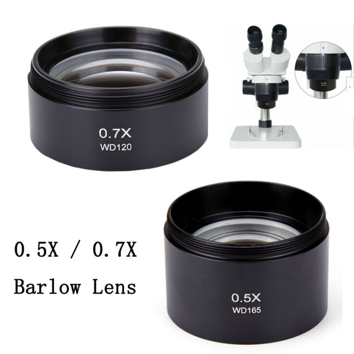 0-5x-0-7x-barlow-lens-stereo-microscope-auxiliary-lens-barlow-objective-lens-binocular-trinocular-microscope-parts