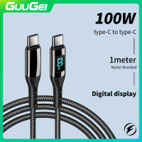 GUUGEI Type C To Type C สายเคเบิล100W PD ที่ชาร์จมีช่องเสียบยูเอสบีเร็ว C ไปยัง USB C Display สายเคเบิลสำหรับ Xiaomi POCO Realme Mac/book