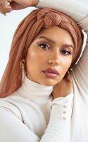 【YF】 JTVOVO 2021 New 70x175CM Muslim Womens Cotton Folds Hijab Femme Musulman Thin Veil Tassel Head Wrap Scarf Shawl Hijabs