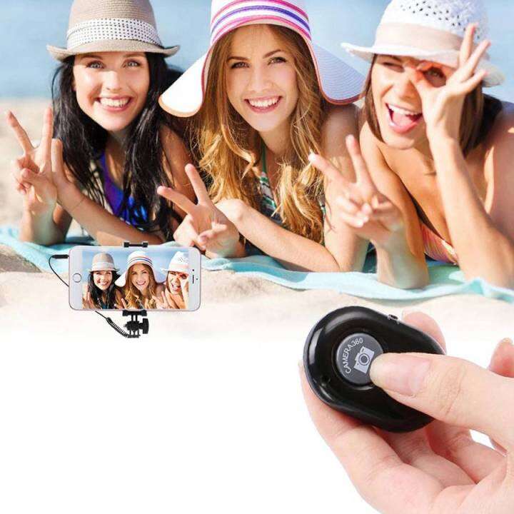 รีโมทบลูทูธ-remote-bluetooth-shutter-รีโมทถ่ายรูปไร้สาย-พร้อมถ่าน