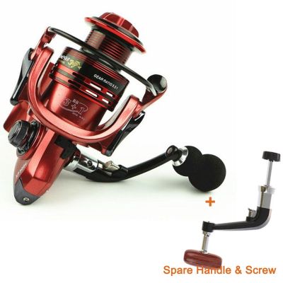 YUMOSHI 14BB Metal Spinning Reel Bait Lure Casting Fishing River Sea Rock Bass Trout Carp Angling Tackle Rod Tackle Spare Handle