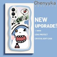 Chenyyka เคสสำหรับ Infinix Hot 12 Play NFC 12i ร้อน12 Play Note 12 G96 เคสการ์ตูตูนน่ารัก ฉลามใหม่มาการองโครเม่คลื่นขอบเคสมือถือกันกระแทกใสนิ่มโปร่งใส กล้องถ่ายรูปความคิดสร้างสรรค์เคสซิลิกาเจลฝาครอบป้องกัน