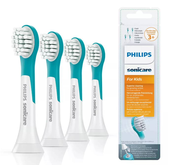 For Philips Sonicare Kids 3+ Compact sonic Replacement Toothbrush Heads ...