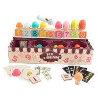 Ice Cream Counter Play Food and Accessories Math Learning Game Great Girls and Boys - Best for 3 4 5 Year Olds