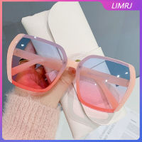 LIMRJ แว่นกันแดดผู้หญิง ไข่หน้าเล็ก การป้องกัน UV 400 แว่นตา แฟชั่นเกาหลี กรอบสี่เหลี่ยมขนาดใหญ่ แว่นกันแดด