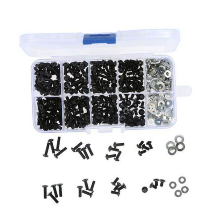 180pcs-m3-6-8-10-12-carbon-steel-screws-box-set-for-hsp-parts-1-10-remote-control-rc-car-parts-keycap-set-nails-screws-fasteners