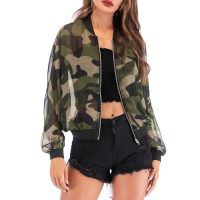 Womens Baseball Uniform Camouflage Coats and Jackets Casual Loose Long Sleeve Streetwear Thin Coats Camouflage