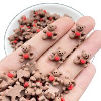 20 Pcs New Mini Kawaii Lovely Cartoon Animal， Bear Resin Scrapbook Rhinestones 3D For DIY Manicure Accessories Decorations