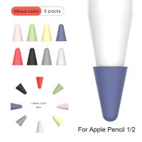 8Pcs/Set Cover Tip For Apple iPad Pencil Gen 2 1 Soft Nib Case For Apple Pencil 2nd 1st Touchscreen Stylus Pen Protective Cases Stylus Pens