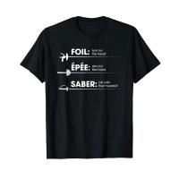 เสื้อแฟชั่น เสื้อยืดผู้ชาย 2019s สําหรับ Fencing -Foil Saber Definition Gift For Fans