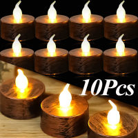 10/1 PC LED ไฟเทียน Flameless แบตเตอรี่ขับเคลื่อนอิเล็กทรอนิกส์ Tealight โคมไฟสำหรับงานแต่งงานหน้าแรกตกแต่งแสง-ttlg4809