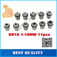 er16 collet 11PCS er16 collet set (1-10mm) สําหรับเครื่องมือกลึงกัด CNC และมอเตอร์แกนหมุน