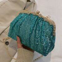 2023ออกแบบใหม่ผู้หญิง Sequins Crossbody กระเป๋าจัดงานแต่งงานกระเป๋าถืองานเลี้ยงกลางคืน Lady สะพายไหล่โซ่กระเป๋า Glitter กระเป๋าถือและกระเป๋าถือ