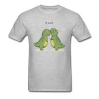 Hug Me T Shirt Dinosaurs T-shirt Men Tshirt Kawaii Tops Tees Couple Grey Clothes friend Gift Lovely T-Rex Cartoon XS-4XL-5XL-6XL