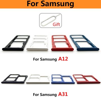 เหมาะสำหรับใส่ซิมการ์ด Samsung A12ถาดใส่ซิมที่ใส่ตัวอ่าน SD เหมาะสำหรับ Samsung A12 A31 A51 A71ที่ใส่ซิมการ์ดที่ใส่คู่พร้อมเครื่องมือซ่อม