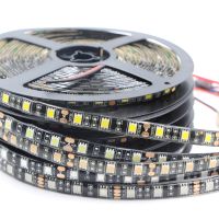 Black PCB 5050 SMD Led strip light Waterproof DC 12V Led Stripe DIY RGB RGBW Flexible Led Line 3M Sticker white red blue green