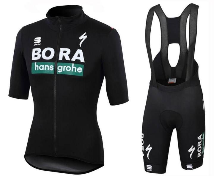 Bán Chạy】áo Thi Đấu Đạp Xe Màu Đen Ropa Ciclismo Bora Train Và Quần Đùi