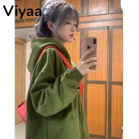 Viyaa เสื้อฮู้ด เสื้อแขนยาวอบอุ่น หลวมและสบาย ทันสมัย ชิค สไตล์ สบาย WJK2390PEQ 41Z231012