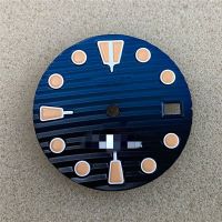 ┇❆✶ 28.5mm Orange Green Luminous Watch Dial Black/Blue Two-Color Dial for NH35/NH36/4R36 Movement