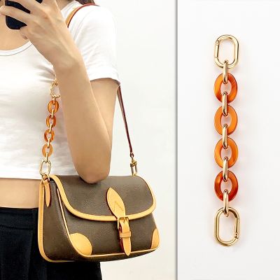 suitable for LV Baguette bag transformation extended acrylic chain shoulder strap accessories Diane bag with lengthened short bag chain