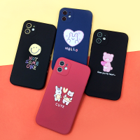 Huawei / Realme พร้อมส่ง!! เคสมือถือพิมพ์ข้าง TPU กันเลนส์กล้อง พื้นหลังกันรอย ลายมินิมอล เคสการ์ตูน เคสแฟชั่น