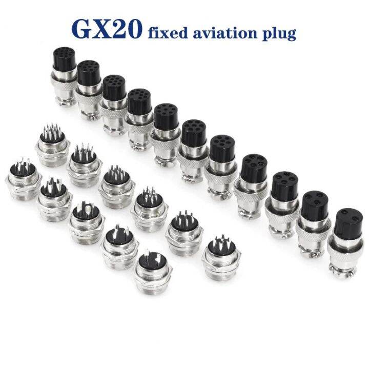 new-product-1set-gx20-2-3-4-5-6-7-8-pin-male-female-20mm-l94-100y-circular-wire-panel-aviation-connector-socket-plug